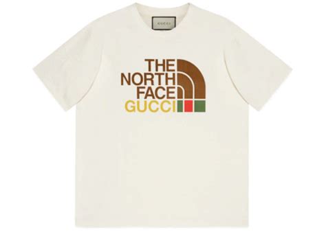 gucci x the north face oversize t-shirt beige|north face x gucci hat.